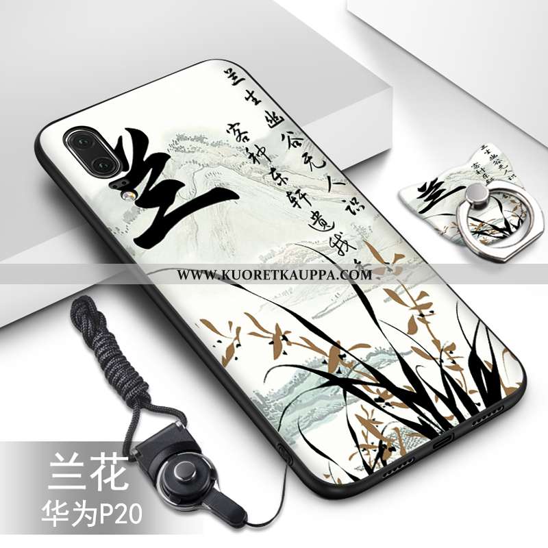 Kuori Huawei P20, Kuoret Huawei P20, Kotelo Huawei P20 Pehmeä Neste Silikoni Suuntaus Vihreä