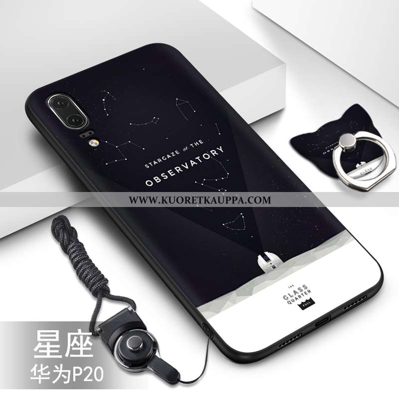 Kuori Huawei P20, Kuoret Huawei P20, Kotelo Huawei P20 Pehmeä Neste Silikoni Suuntaus Vihreä