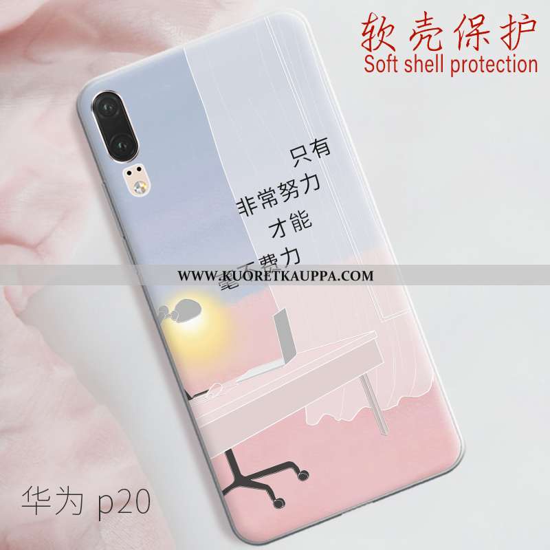 Kuori Huawei P20, Kuoret Huawei P20, Kotelo Huawei P20 Pehmeä Neste Valo Puhelimen All Inclusive Vih