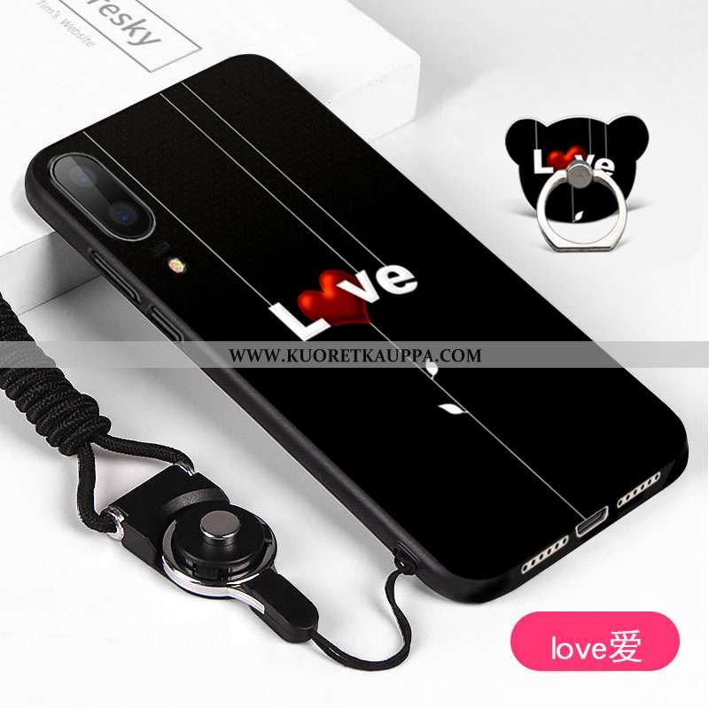 Kuori Huawei P20, Kuoret Huawei P20, Kotelo Huawei P20 Pesty Suede Puhelimen Musta Mustat