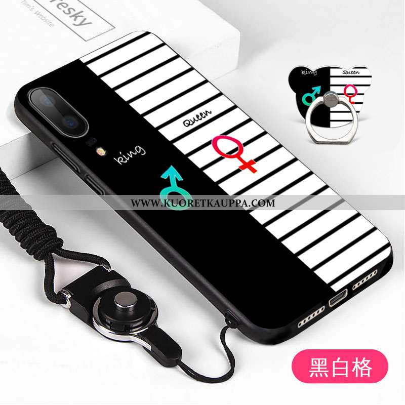 Kuori Huawei P20, Kuoret Huawei P20, Kotelo Huawei P20 Pesty Suede Puhelimen Musta Mustat