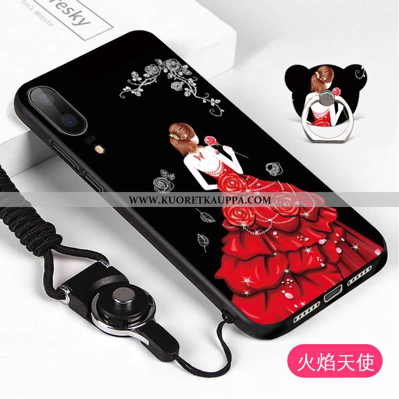 Kuori Huawei P20, Kuoret Huawei P20, Kotelo Huawei P20 Pesty Suede Puhelimen Musta Mustat