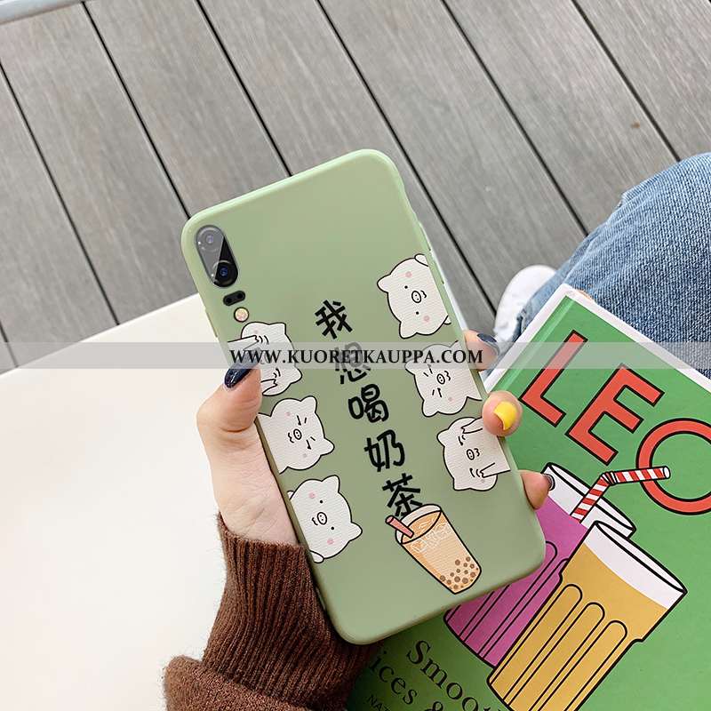 Kuori Huawei P20, Kuoret Huawei P20, Kotelo Huawei P20 Sarjakuva Suuntaus Pehmeä Neste Murtumaton Vi