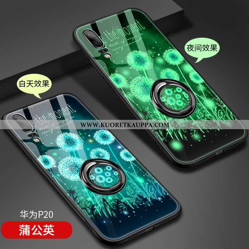 Kuori Huawei P20, Kuoret Huawei P20, Kotelo Huawei P20 Suojaus Lasi Luova Net Red Tummansininen Tumm