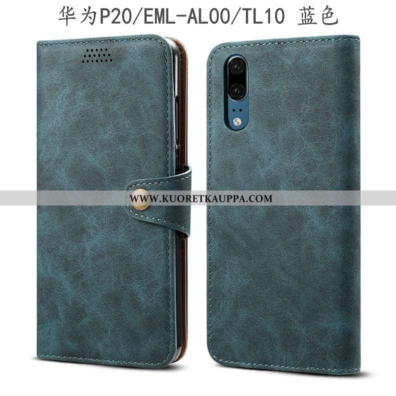 Kuori Huawei P20, Kuoret Huawei P20, Kotelo Huawei P20 Suojaus Nahkakuori All Inclusive Armeijan Vih