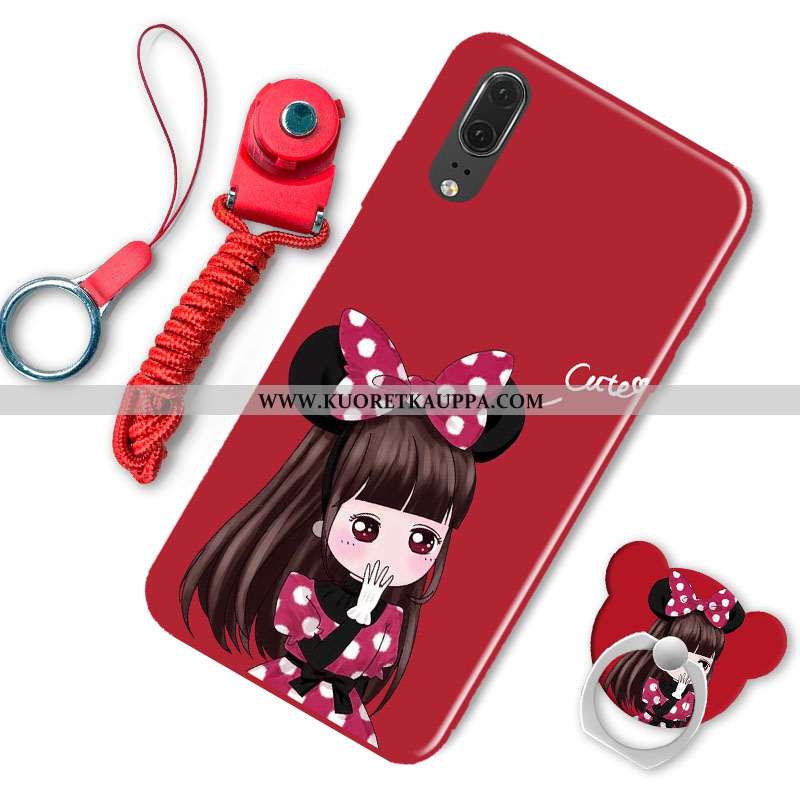 Kuori Huawei P20, Kuoret Huawei P20, Kotelo Huawei P20 Suojaus Tila Jauhe Puhelimen Suuntaus Pinkki