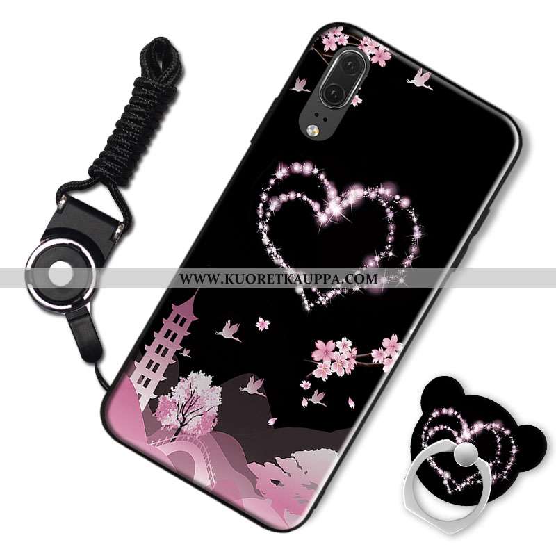Kuori Huawei P20, Kuoret Huawei P20, Kotelo Huawei P20 Suojaus Tila Jauhe Puhelimen Suuntaus Pinkki