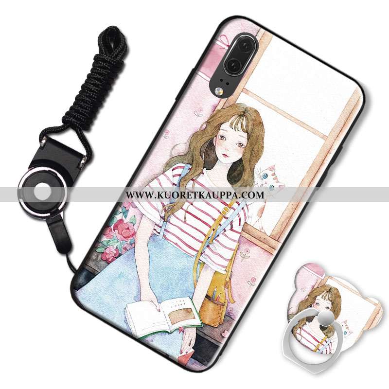 Kuori Huawei P20, Kuoret Huawei P20, Kotelo Huawei P20 Suojaus Tila Jauhe Puhelimen Suuntaus Pinkki