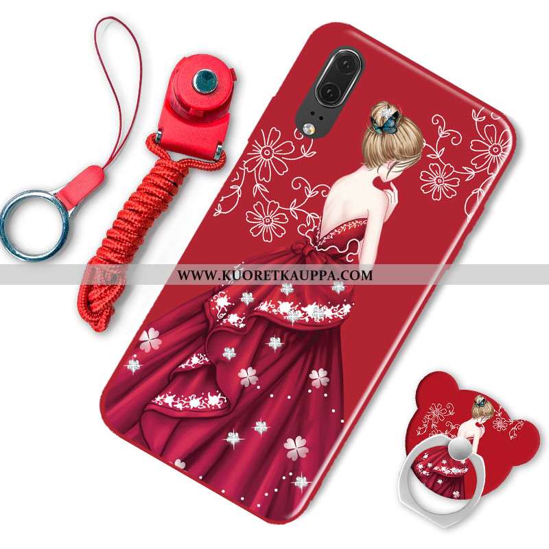Kuori Huawei P20, Kuoret Huawei P20, Kotelo Huawei P20 Suojaus Tila Jauhe Puhelimen Suuntaus Pinkki