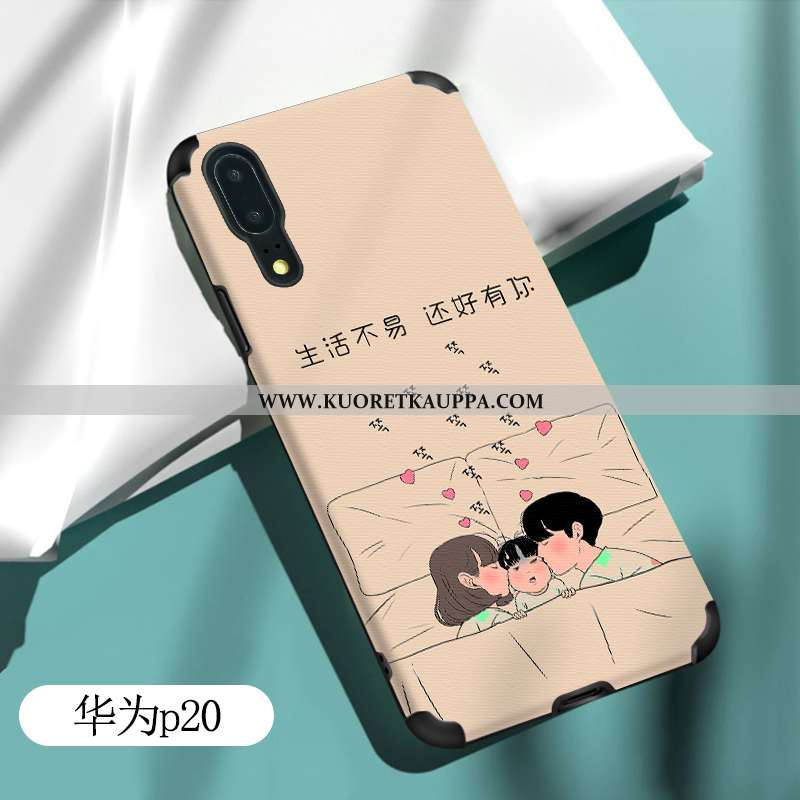 Kuori Huawei P20, Kuoret Huawei P20, Kotelo Huawei P20 Suuntaus Pehmeä Neste Puhelimen Valo Vihreä