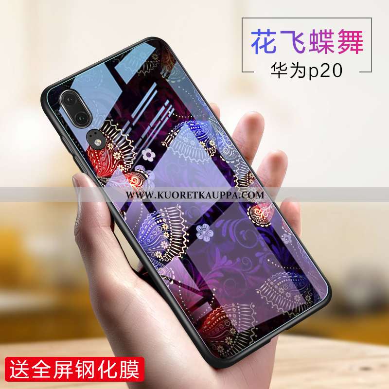 Kuori Huawei P20, Kuoret Huawei P20, Kotelo Huawei P20 Suuntaus Pehmeä Neste Violetti Luova