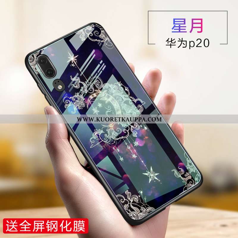 Kuori Huawei P20, Kuoret Huawei P20, Kotelo Huawei P20 Suuntaus Pehmeä Neste Violetti Luova