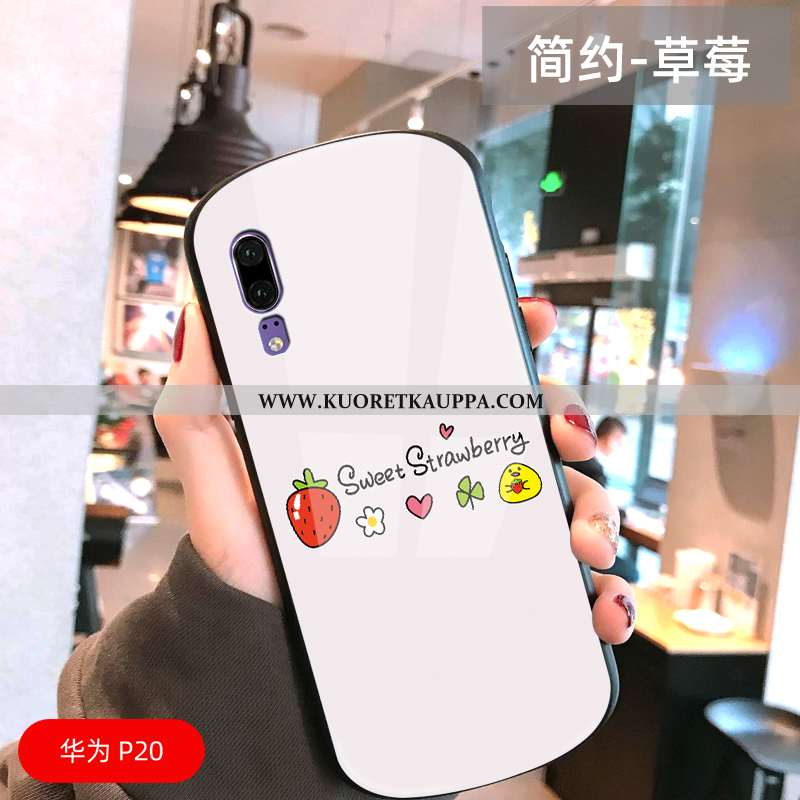 Kuori Huawei P20, Kuoret Huawei P20, Kotelo Huawei P20 Suuntaus Suojaus Lasi Tuuli Keltaiset