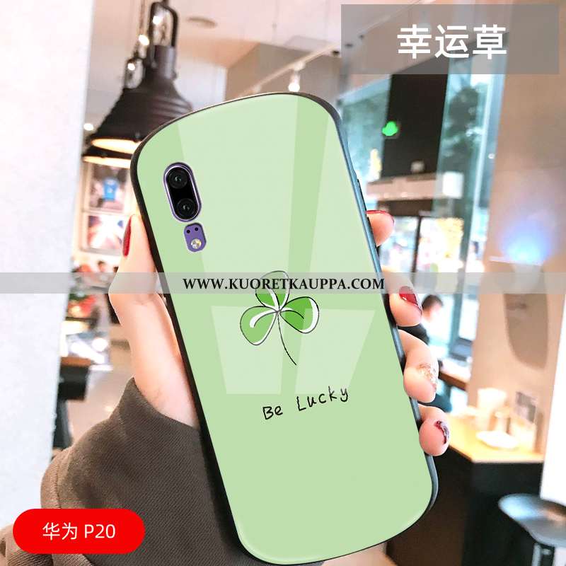 Kuori Huawei P20, Kuoret Huawei P20, Kotelo Huawei P20 Suuntaus Suojaus Lasi Tuuli Keltaiset