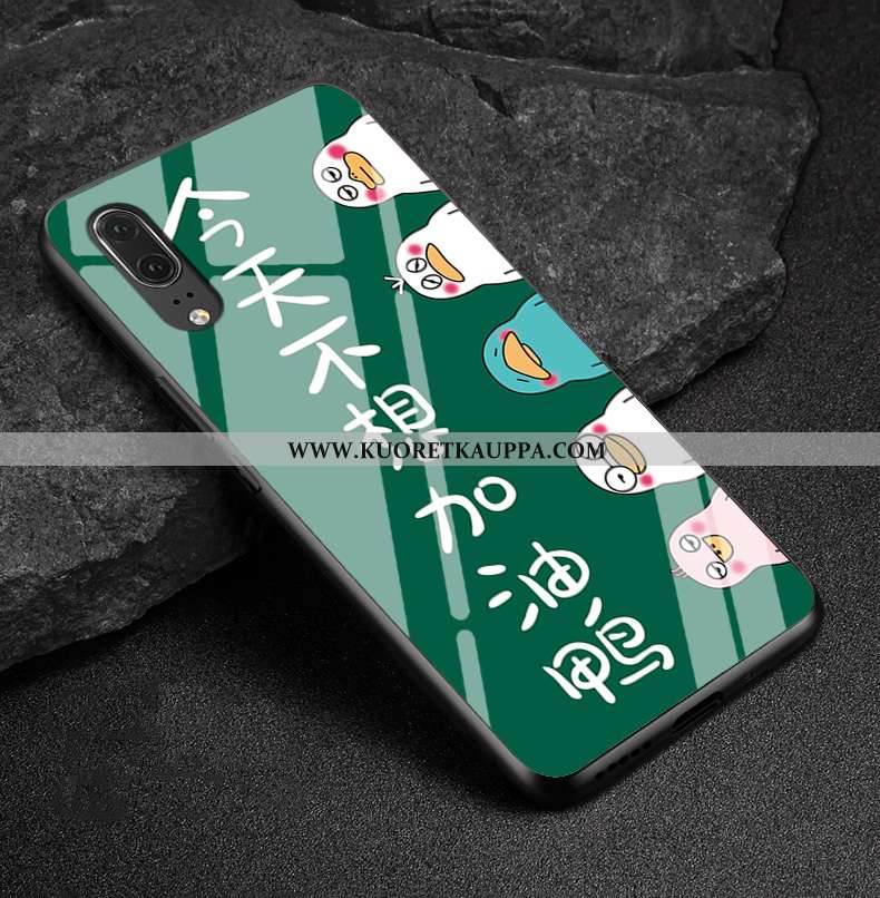 Kuori Huawei P20, Kuoret Huawei P20, Kotelo Huawei P20 Tila Aito Nahka Puhelimen Timantti Lasi Väri