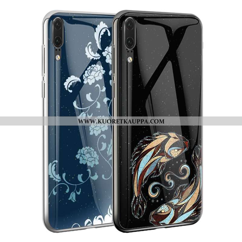 Kuori Huawei P20, Kuoret Huawei P20, Kotelo Huawei P20 Valo Silikoni Ihana Ultra Luova Mustat