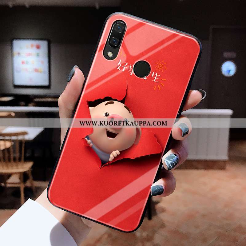 Kuori Huawei P20 Lite, Kuoret Huawei P20 Lite, Kotelo Huawei P20 Lite Lasi Persoonallisuus Valo Suoj