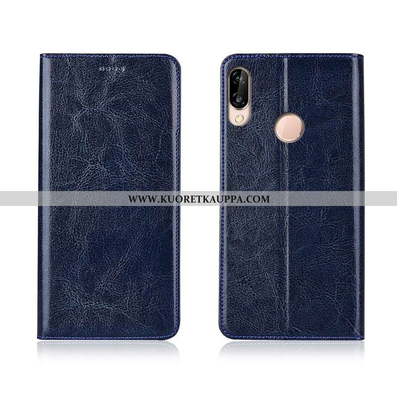 Kuori Huawei P20 Lite, Kuoret Huawei P20 Lite, Kotelo Huawei P20 Lite Nahkakuori Aito Nahka Suojaus 