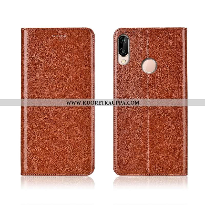 Kuori Huawei P20 Lite, Kuoret Huawei P20 Lite, Kotelo Huawei P20 Lite Nahkakuori Aito Nahka Suojaus 