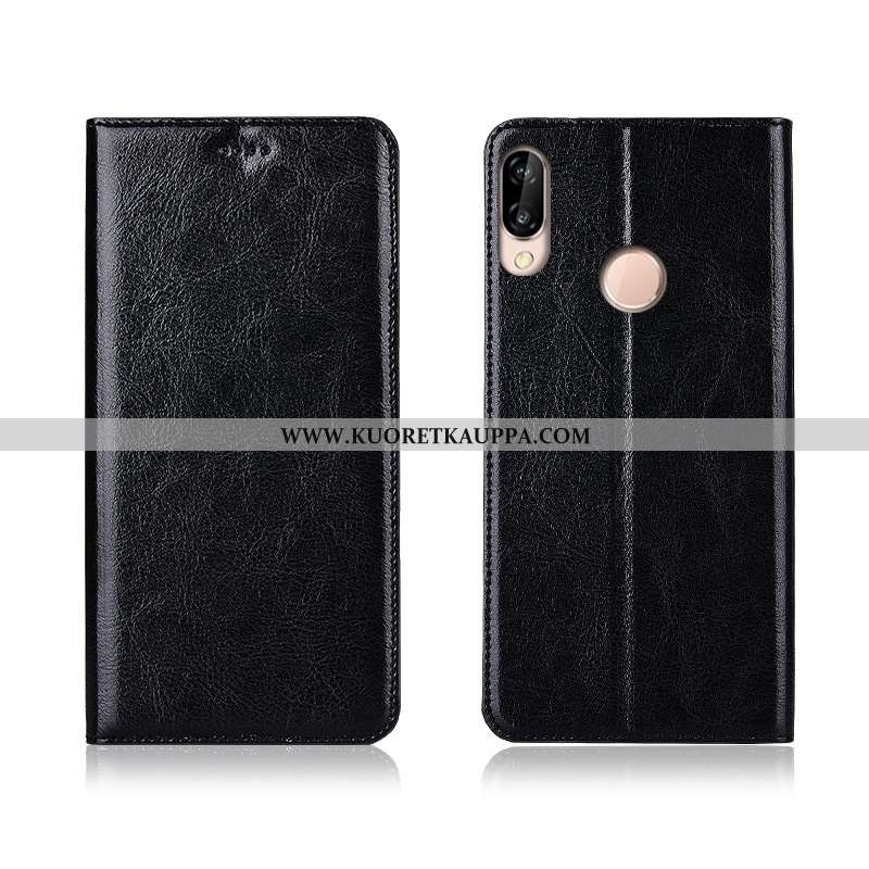Kuori Huawei P20 Lite, Kuoret Huawei P20 Lite, Kotelo Huawei P20 Lite Nahkakuori Aito Nahka Suojaus 