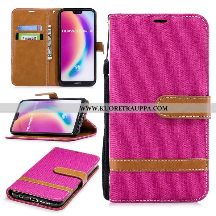 Kuori Huawei P20 Lite, Kuoret Huawei P20 Lite, Kotelo Huawei P20 Lite Nahkakuori Suojaus Simpukka Pu