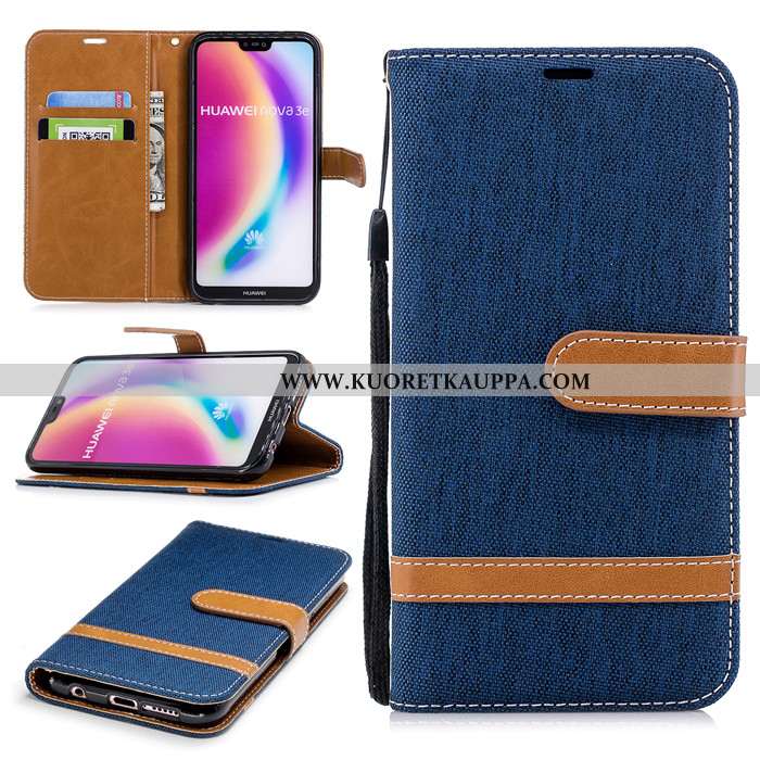 Kuori Huawei P20 Lite, Kuoret Huawei P20 Lite, Kotelo Huawei P20 Lite Nahkakuori Suojaus Simpukka Pu