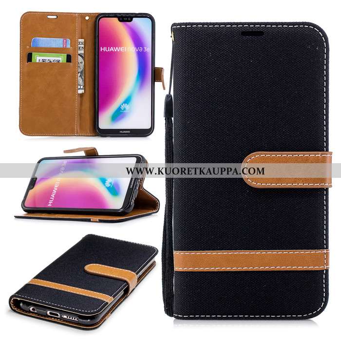 Kuori Huawei P20 Lite, Kuoret Huawei P20 Lite, Kotelo Huawei P20 Lite Nahkakuori Suojaus Simpukka Pu