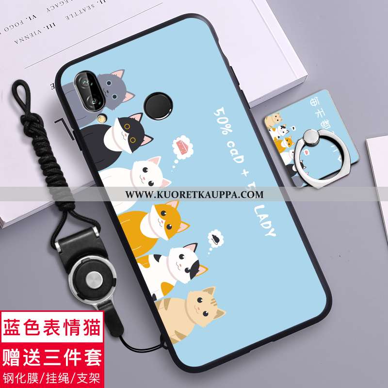 Kuori Huawei P20 Lite, Kuoret Huawei P20 Lite, Kotelo Huawei P20 Lite Pesty Suede Luova Pehmeä Neste