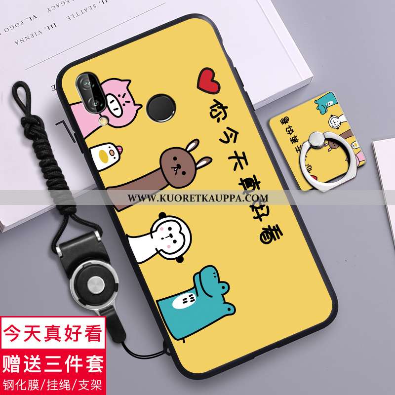 Kuori Huawei P20 Lite, Kuoret Huawei P20 Lite, Kotelo Huawei P20 Lite Pesty Suede Luova Pehmeä Neste