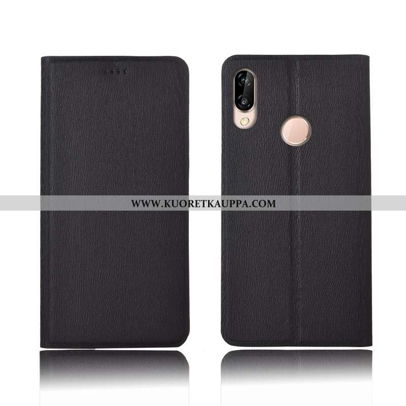 Kuori Huawei P20 Lite, Kuoret Huawei P20 Lite, Kotelo Huawei P20 Lite Silikoni Suojaus Uusi Puu Sini