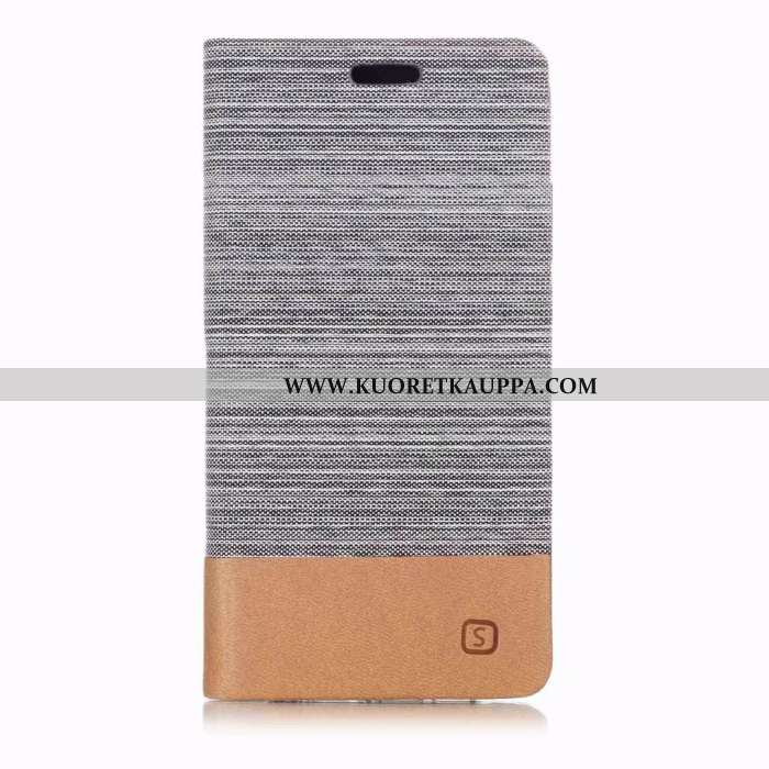 Kuori Huawei P20 Lite, Kuoret Huawei P20 Lite, Kotelo Huawei P20 Lite Suojaus Nahkakuori Harmaa Simp