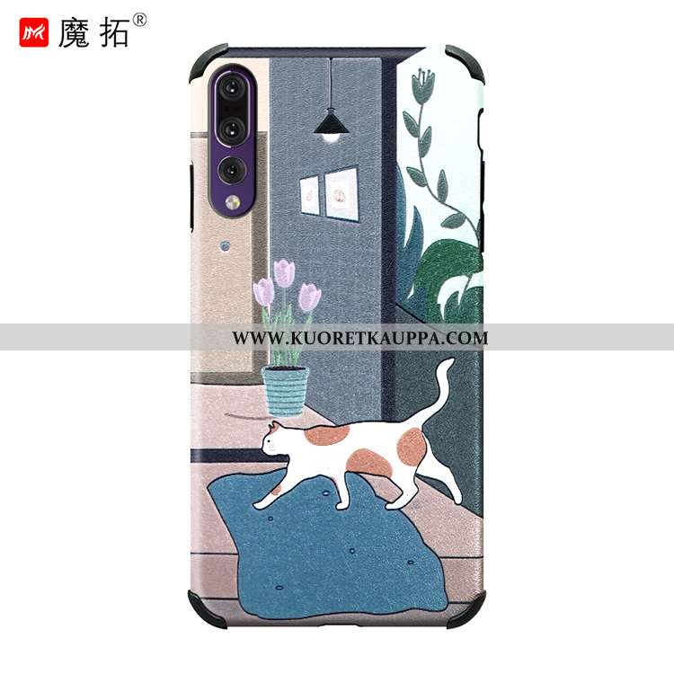 Kuori Huawei P20 Pro, Kuoret Huawei P20 Pro, Kotelo Huawei P20 Pro Ihana Suuntaus Suojaus Luova Sini