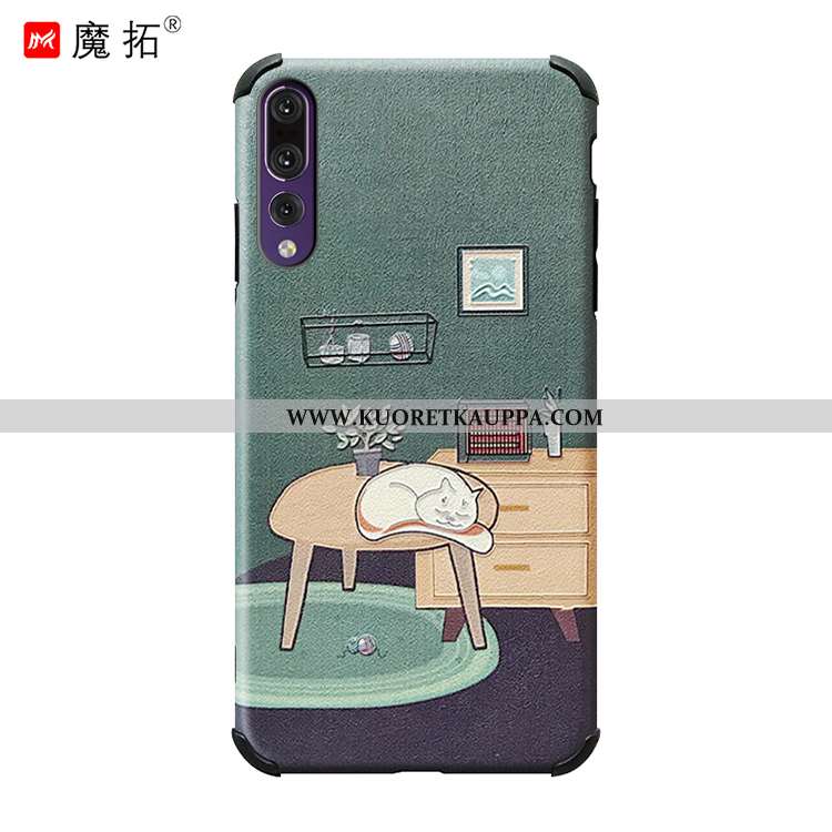 Kuori Huawei P20 Pro, Kuoret Huawei P20 Pro, Kotelo Huawei P20 Pro Ihana Suuntaus Suojaus Luova Sini