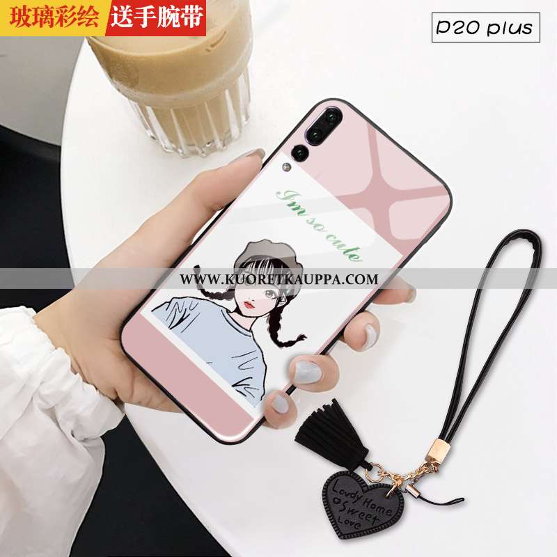 Kuori Huawei P20 Pro, Kuoret Huawei P20 Pro, Kotelo Huawei P20 Pro Lasi Suojaus Net Red Puhelimen Ra