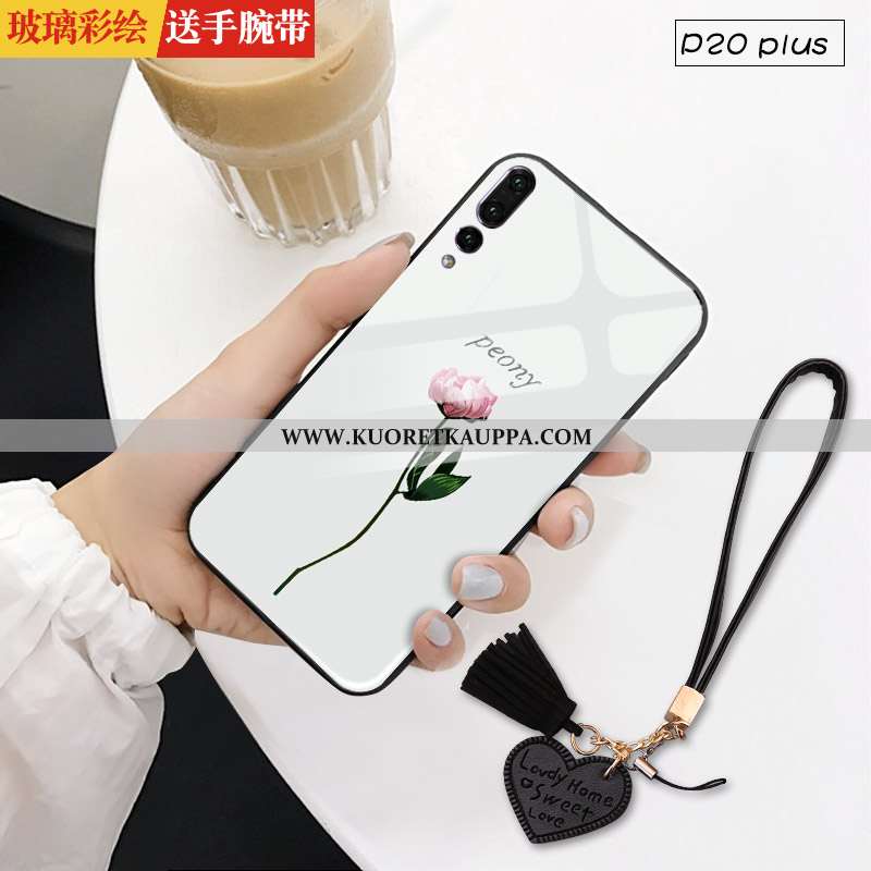 Kuori Huawei P20 Pro, Kuoret Huawei P20 Pro, Kotelo Huawei P20 Pro Lasi Suojaus Net Red Puhelimen Ra