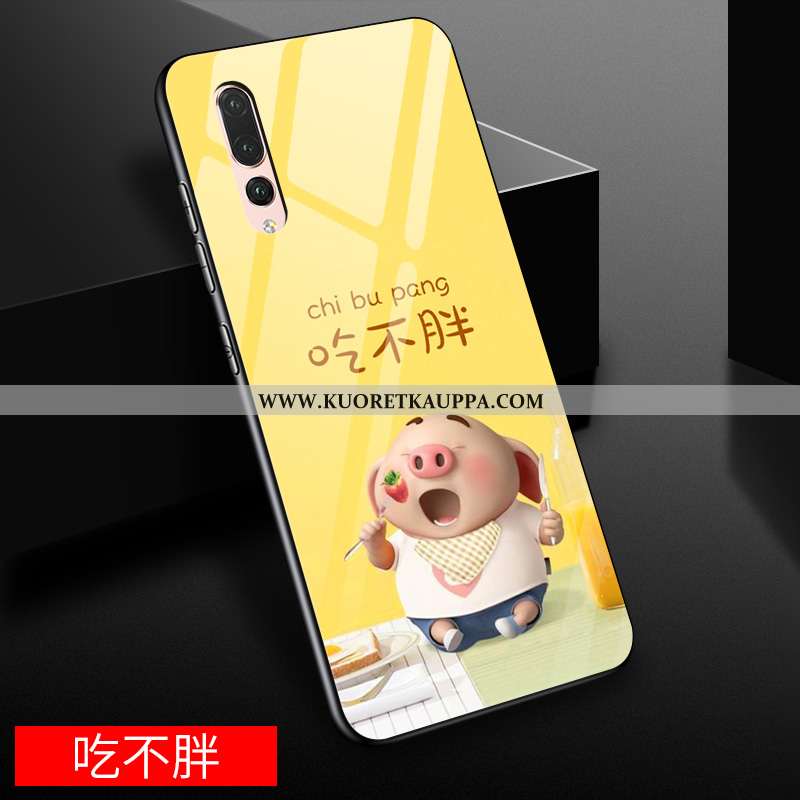 Kuori Huawei P20 Pro, Kuoret Huawei P20 Pro, Kotelo Huawei P20 Pro Sarjakuva Lasi Kova Murtumaton Ke