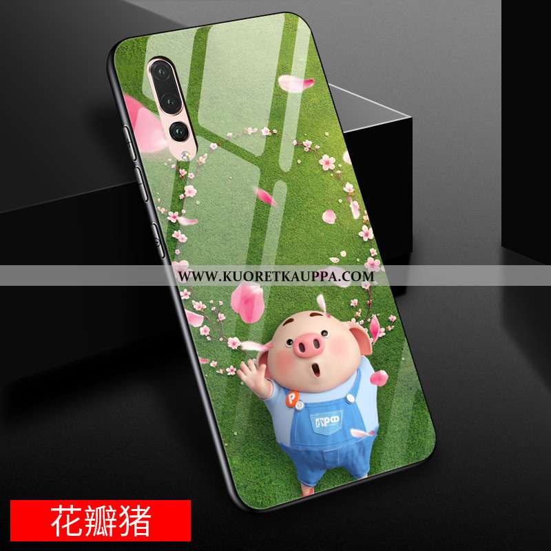 Kuori Huawei P20 Pro, Kuoret Huawei P20 Pro, Kotelo Huawei P20 Pro Sarjakuva Lasi Kova Murtumaton Ke