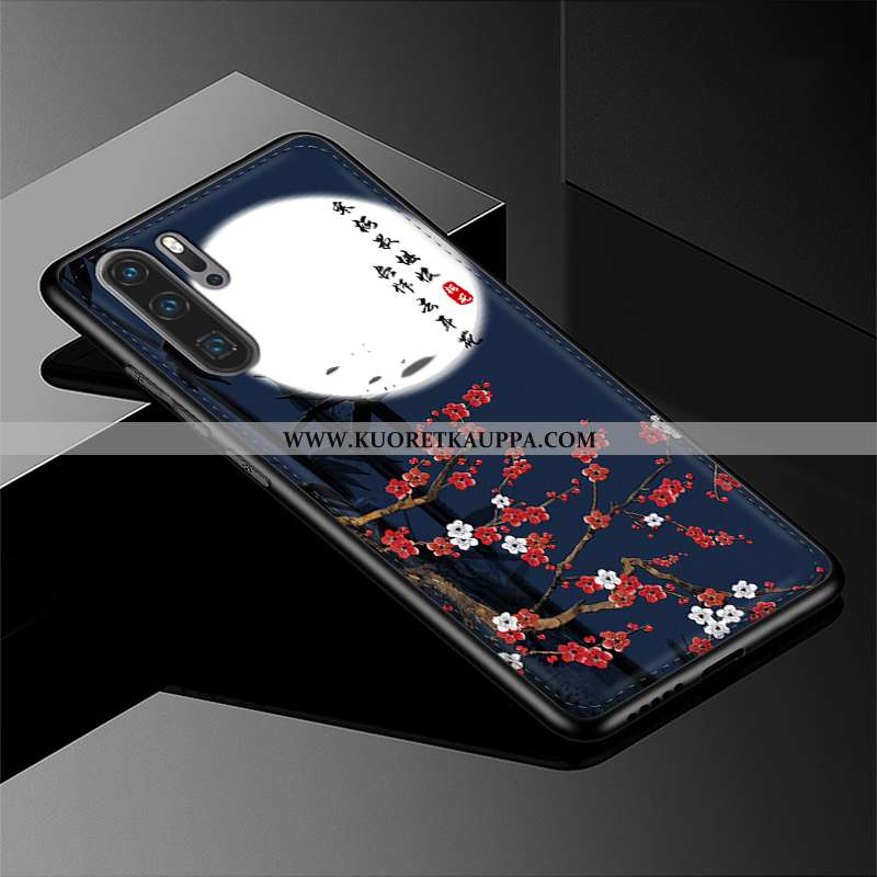 Kuori Huawei P20 Pro, Kuoret Huawei P20 Pro, Kotelo Huawei P20 Pro Silikoni Suojaus Aito Nahka Sinin