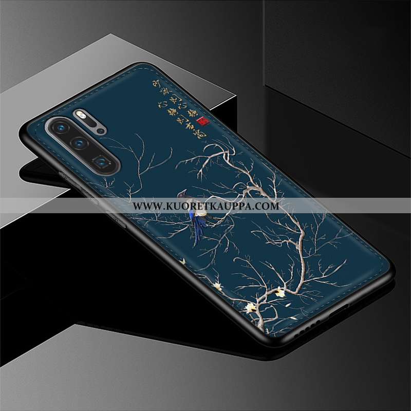 Kuori Huawei P20 Pro, Kuoret Huawei P20 Pro, Kotelo Huawei P20 Pro Silikoni Suojaus Aito Nahka Sinin
