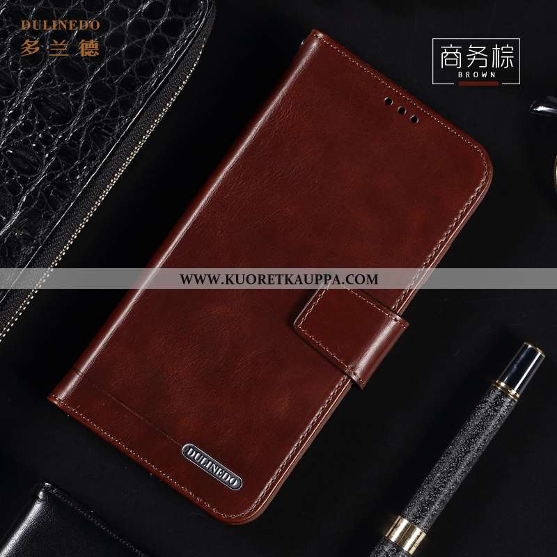 Kuori Huawei P30, Kuoret Huawei P30, Kotelo Huawei P30 Aito Nahka Suojaus All Inclusive Ruskea