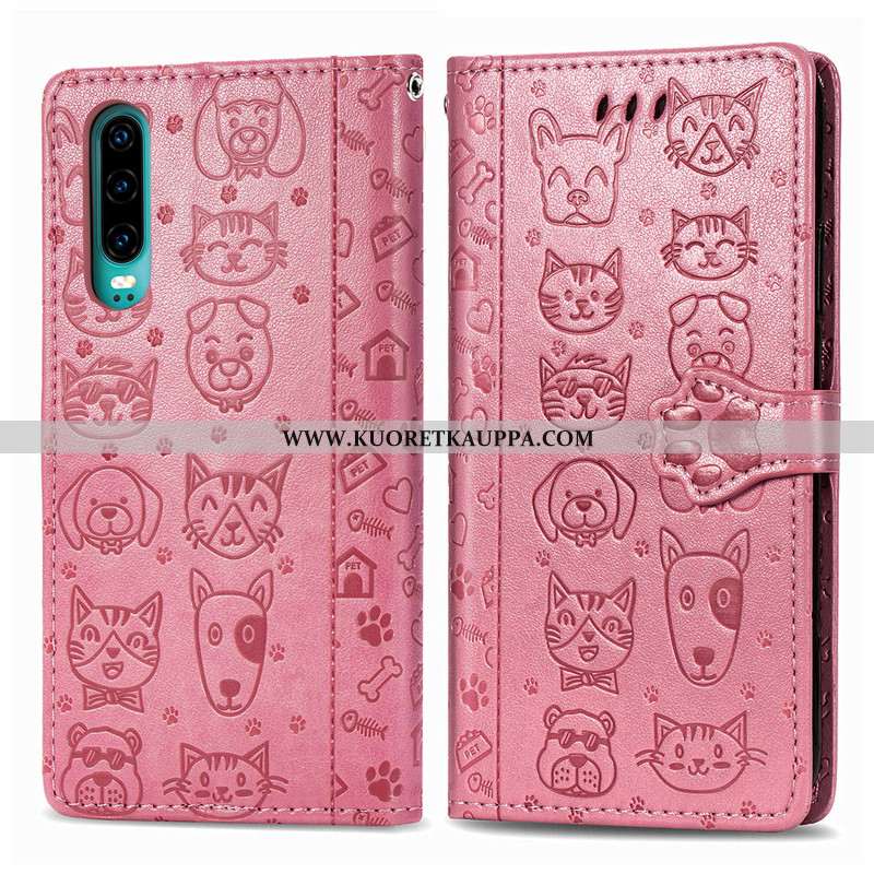 Kuori Huawei P30, Kuoret Huawei P30, Kotelo Huawei P30 Ihana Nahka Puhelimen Kulta Kultainen