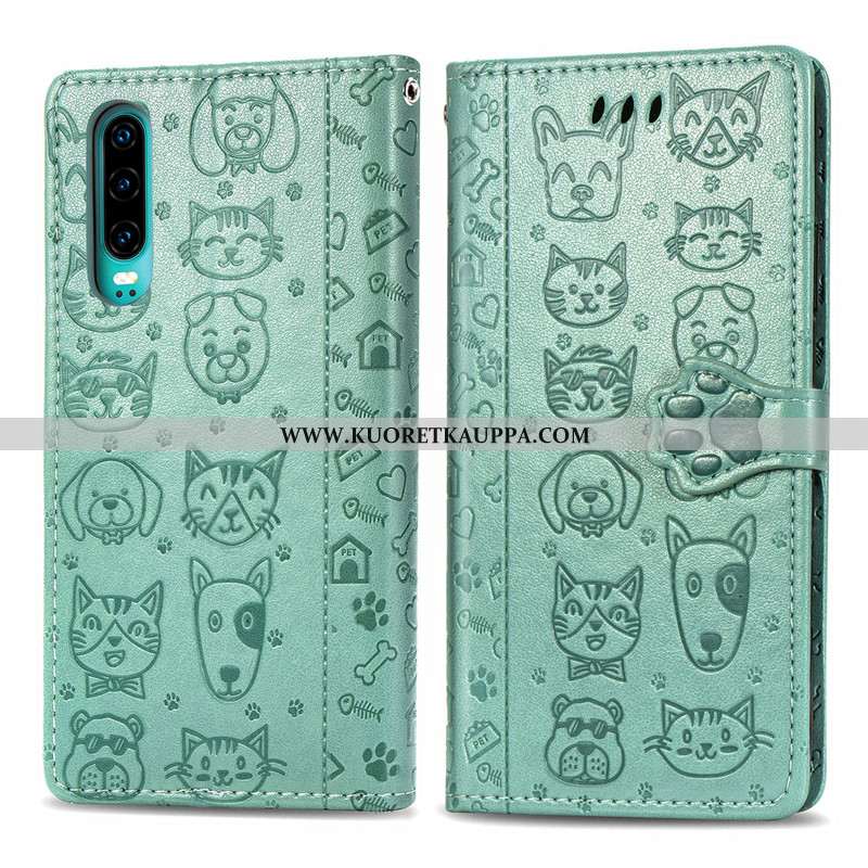 Kuori Huawei P30, Kuoret Huawei P30, Kotelo Huawei P30 Ihana Nahka Puhelimen Kulta Kultainen