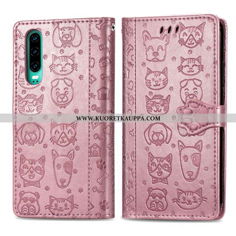 Kuori Huawei P30, Kuoret Huawei P30, Kotelo Huawei P30 Ihana Nahka Puhelimen Kulta Kultainen