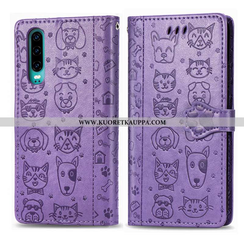 Kuori Huawei P30, Kuoret Huawei P30, Kotelo Huawei P30 Ihana Nahka Puhelimen Kulta Kultainen