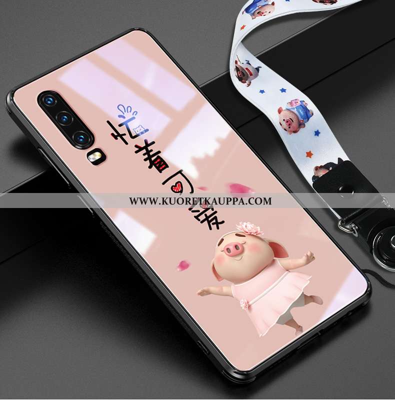 Kuori Huawei P30, Kuoret Huawei P30, Kotelo Huawei P30 Ihana Suuntaus Sarjakuva Valo Ultra Pinkki