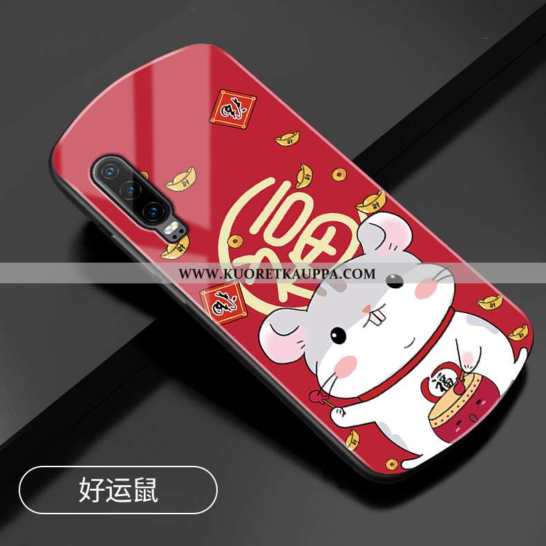 Kuori Huawei P30, Kuoret Huawei P30, Kotelo Huawei P30 Lasi Suojaus Rotta All Inclusive Puhelimen Pu