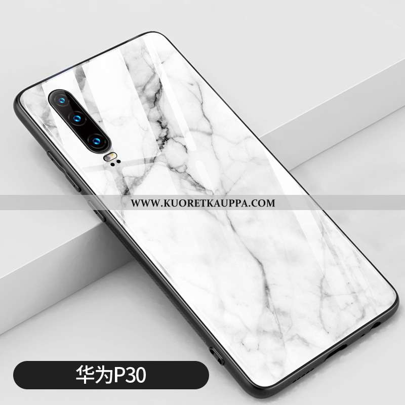 Kuori Huawei P30, Kuoret Huawei P30, Kotelo Huawei P30 Luova Silikoni Valkoinen L