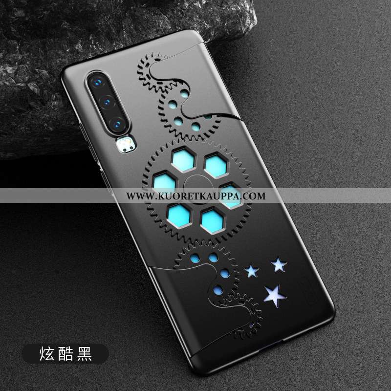 Kuori Huawei P30, Kuoret Huawei P30, Kotelo Huawei P30 Luova Ultra Persoonallisuus Valo Musta Mustat