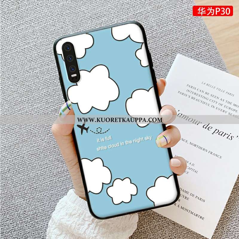 Kuori Huawei P30, Kuoret Huawei P30, Kotelo Huawei P30 Pehmeä Neste Valo Murtumaton Suojaus Net Red 