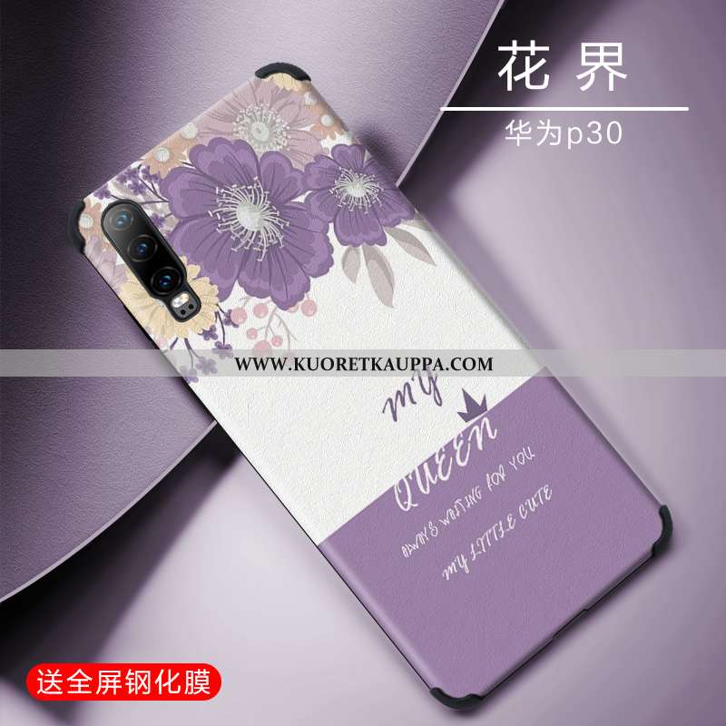 Kuori Huawei P30, Kuoret Huawei P30, Kotelo Huawei P30 Persoonallisuus Luova Sininen Pehmeä Neste Su